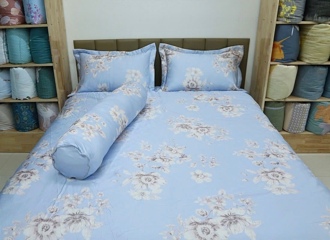  Bộ chăn ga ProTencel Hoa Xanh 