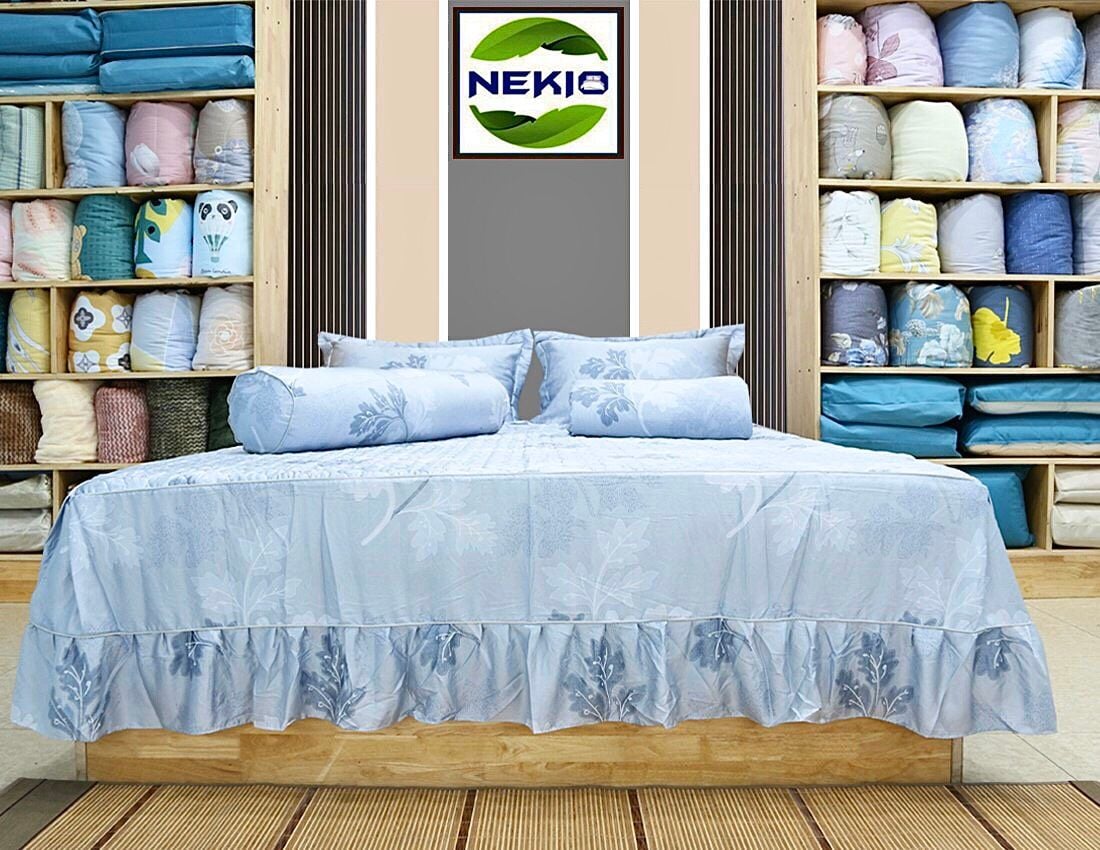  Bộ chăn ga lụa ProTencel Lá Xám 