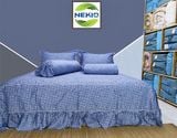  Bộ chăn ga lụa Protencel-S Xanh Họa Tiết 