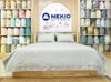 Bộ Chăn Ga Cotton USA Nekio Ghi