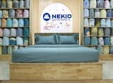 Bộ Chăn Ga Cotton USA Nekio Xanh Ngọc 