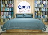  Bộ Chăn Ga Cotton USA Nekio Xanh Ngọc 