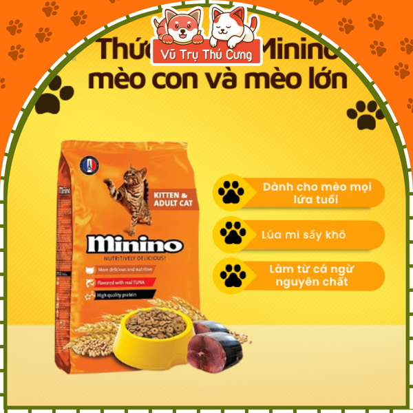 Thức Ăn Hạt Minino Tuna Cho Mèo Mọi Độ Tuổi 1,3Kg