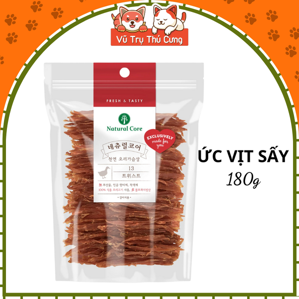 Snack sấy cho Chó Natural Core, Que gặm dinh dưỡng vị thịt gà, vịt