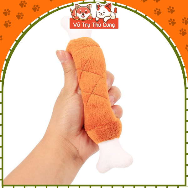 Đồ chơi nhai gặm cho chó, đùi gà nhồi bông
