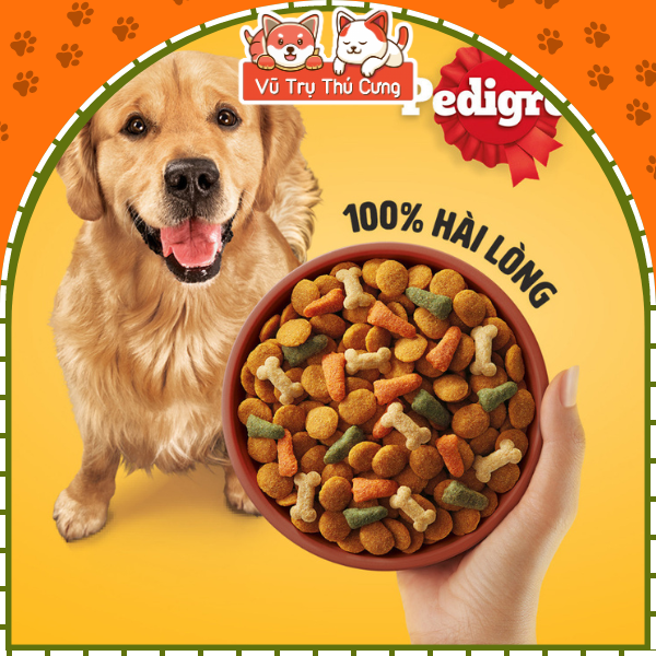 Thức Ăn Hạt Pedigree Vị Gà, Bò và Rau Củ Cho Chó