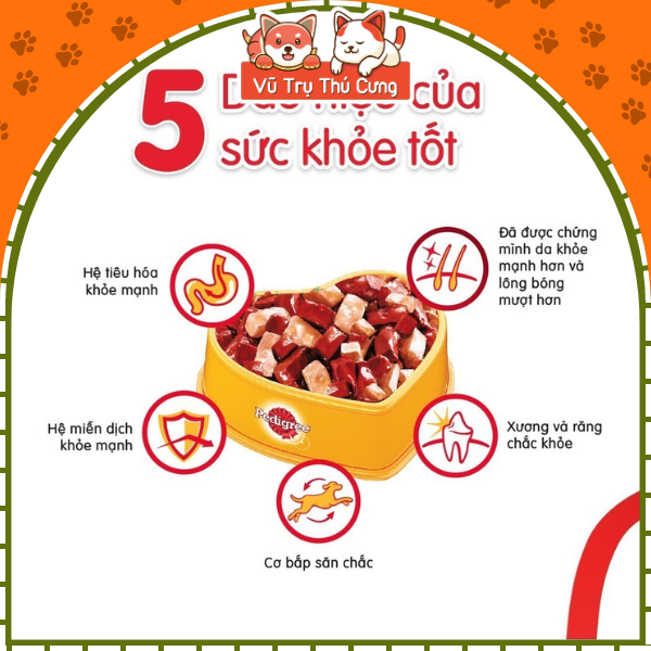 Hạt Pedigree dành cho Chó con vị gà trứng và sữa, 1,3Kg