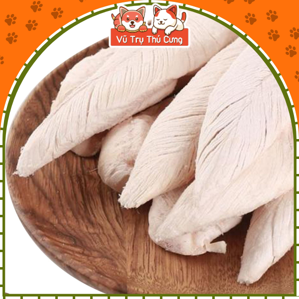 Snack Ức gà sấy nguyên miếng dành cho Chó mèo hộp 515g