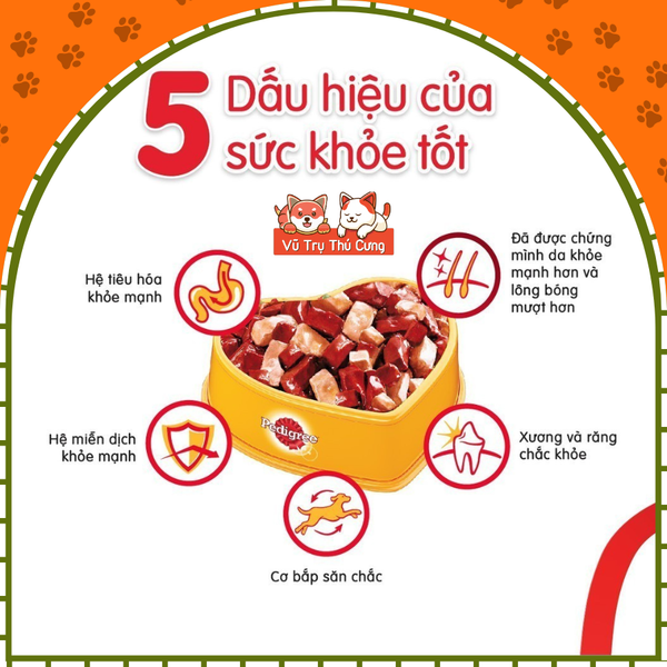 Thức ăn Hạt Pedigree cho Chó trưởng thành vị Bò 1,5Kg