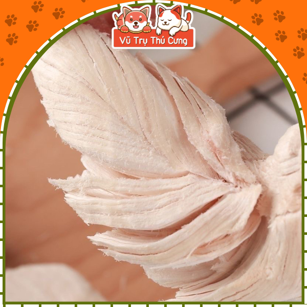 Snack Ức gà sấy nguyên miếng dành cho Chó mèo hộp 515g