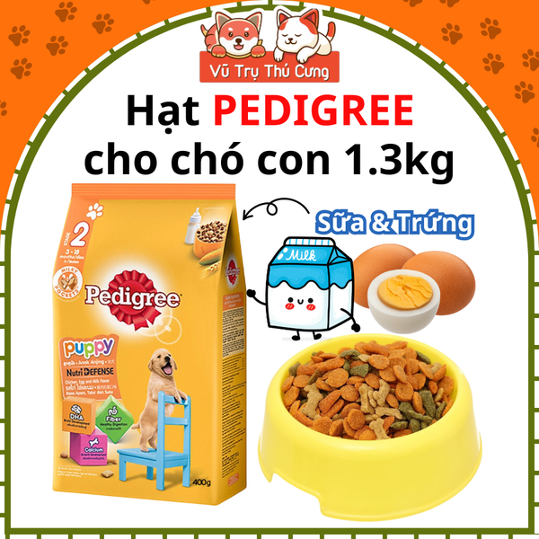 Thức Ăn Hạt Pedigree Vị Gà, Bò và Rau Củ Cho Chó