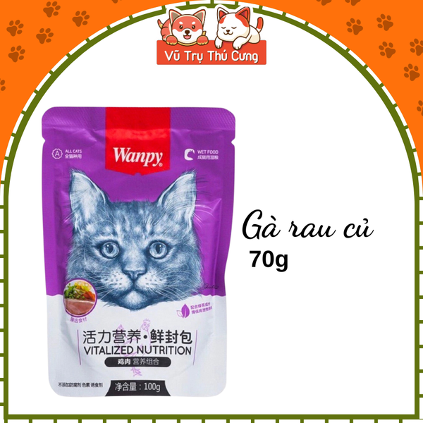 Pate Wanpy cho Mèo 80g, đủ vị, Thức ăn ướt cho mèo con, mèo trưởng thành