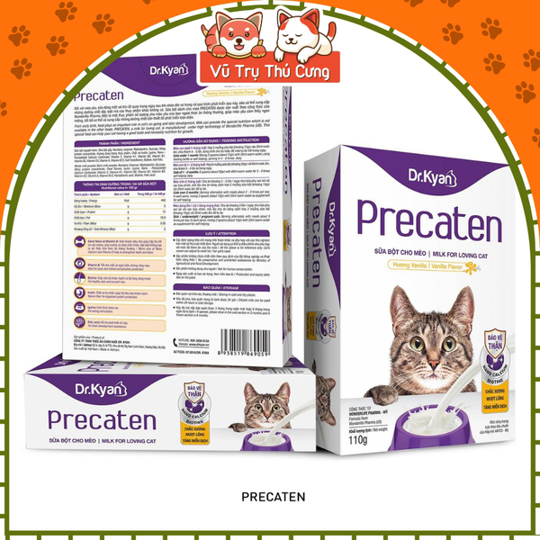 Sữa bột dinh dưỡng Dr Kyan Precaten cho Mèo, hộp 110g