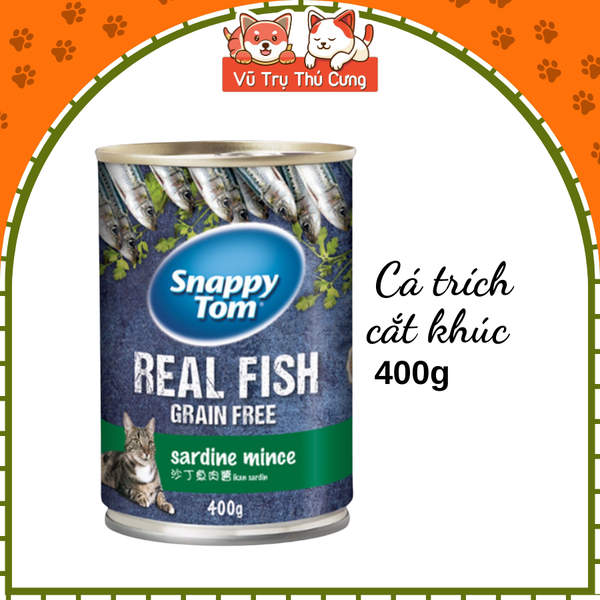 Pate lon Snappy Tom cho Mèo 400g, đủ hương vị