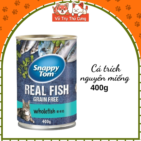Pate lon Snappy Tom cho Mèo 400g, đủ hương vị