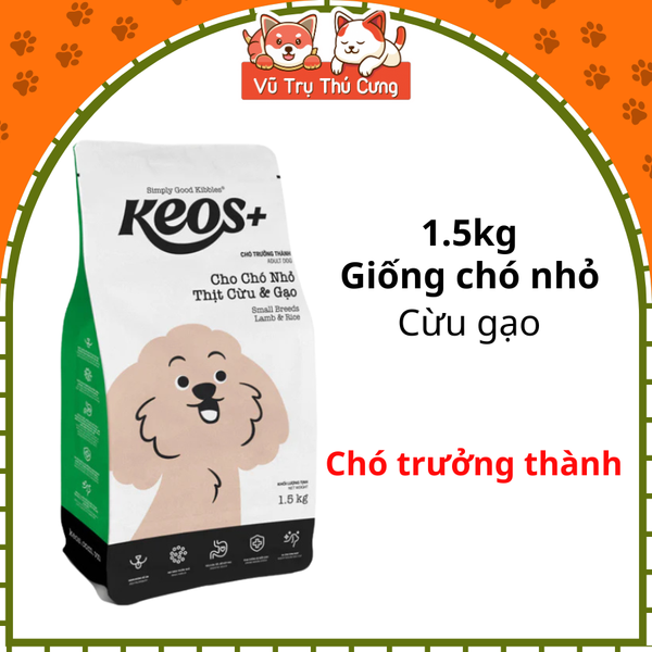 (1.5Kg) Thức Ăn Hạt Cho Chó Mọi Lứa Tuổi Keos
