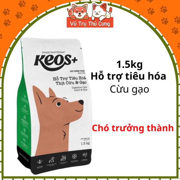 (1.5Kg) Thức Ăn Hạt Cho Chó Mọi Lứa Tuổi Keos