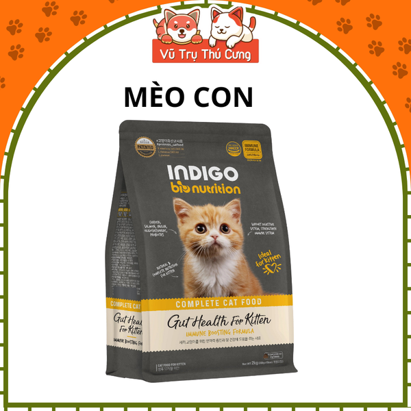 Hạt hữu cơ INDIGO Hàn Quốc cho Mèo 2Kg, giúp Tiêu búi lông và Mượt lông da