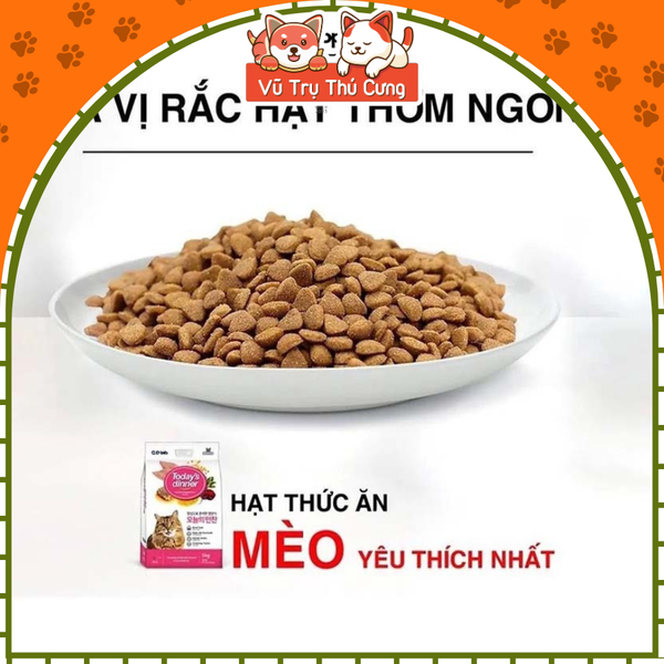 (1Kg) Thức Ăn Hạt Today's Dinner Cho Mèo Mọi Lứa Tuổi