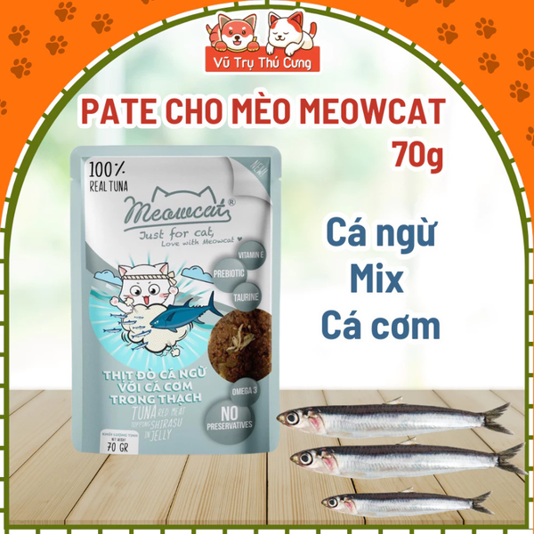 Pate Meowcat cho Mèo bổ sung dinh dưỡng 70g
