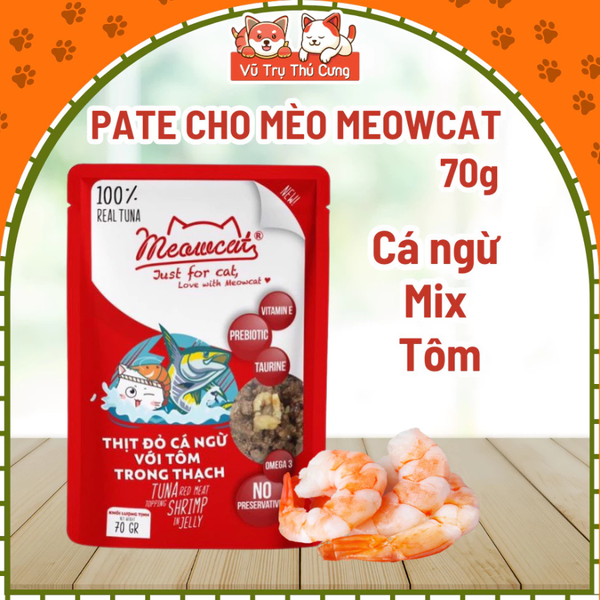 Pate Meowcat cho Mèo bổ sung dinh dưỡng 70g