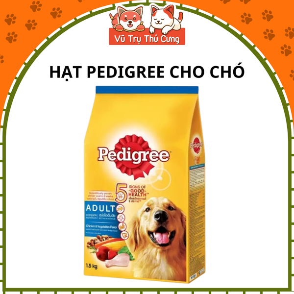 Hạt Pedigree cho Chó trưởng thành vị Gà rau củ 1,5Kg