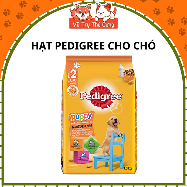 Hạt Pedigree dành cho Chó con vị gà trứng và sữa, 1,3Kg