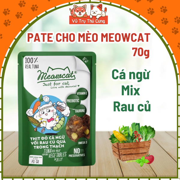 Pate Meowcat cho Mèo bổ sung dinh dưỡng 70g