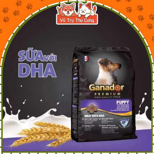 Thức ăn hạt Ganador Puppy Sữa & DHA cho chó con 400g