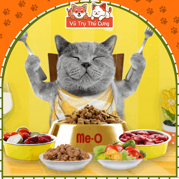 Thức Ăn Hạt Me-O Cho Mèo Nhiều Hương Vị Dinh Dưỡng