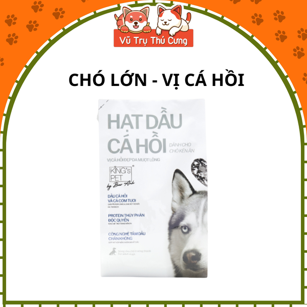 Hạt Cho Chó Bổ Sung Dầu Cá Hồi King's Pet2