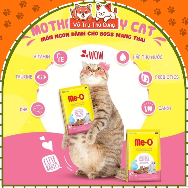 Thức Ăn Hạt Me-O Cho Mèo Nhiều Hương Vị Dinh Dưỡng
