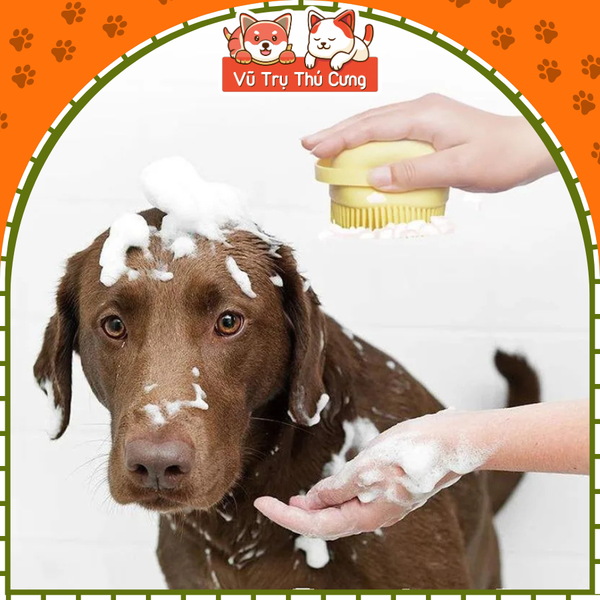 Dụng cụ Massage tạo bọt tắm cho thú cưng tiện lợi