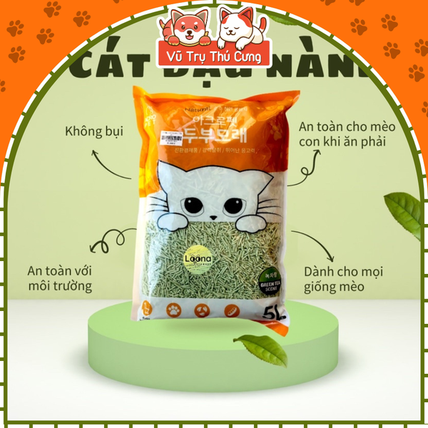 (Thùng 6 túi) Cát đậu nành Pura Acropet 5L dành cho mèo con