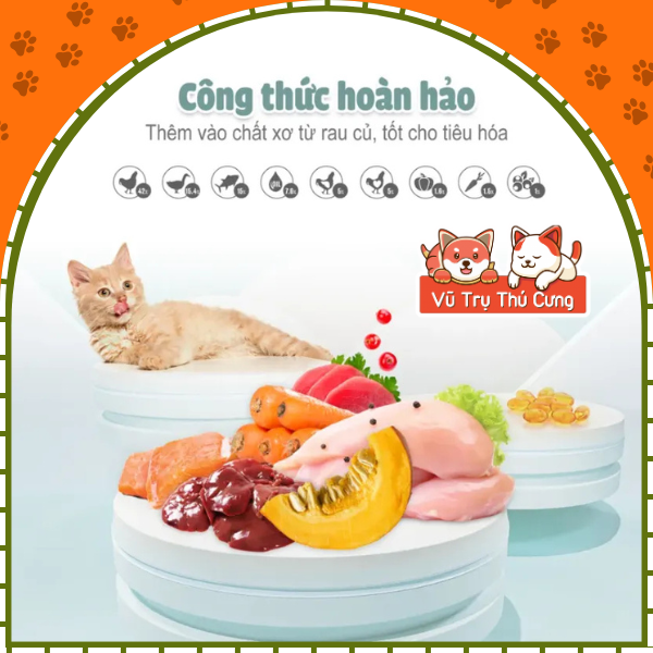 Hạt Cho Mèo Macaron PetQ Đạm Cao, Không Độn Ngũ Cốc2