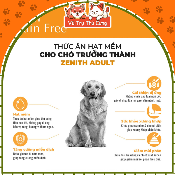 (3Kg) Hạt mềm Zenith Hàn Quốc dành cho Chó con, Chó trưởng thành