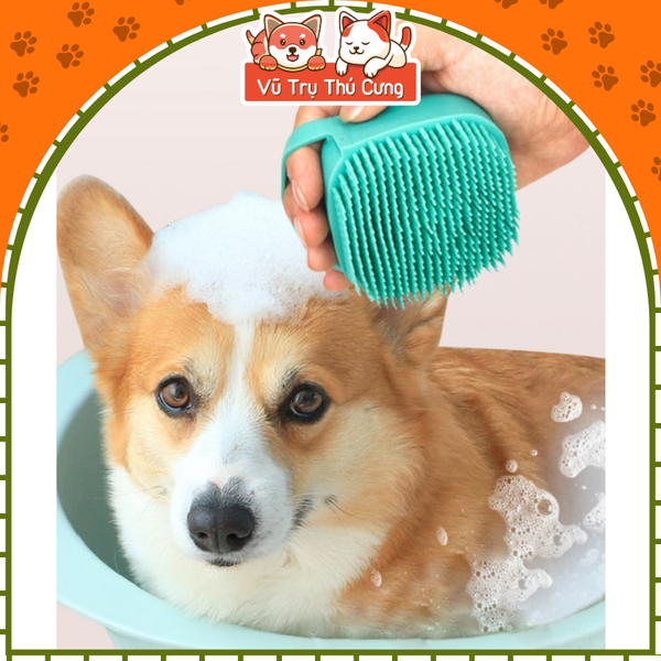 Dụng cụ Massage tạo bọt tắm cho thú cưng tiện lợi