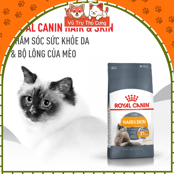 Thức ăn hạt cho Mèo Royal Canin Hair & Skin Care mượt lông và da