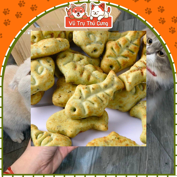 Bánh Cỏ Mèo Catnip Biscuits Tiêu Búi Lông & Giảm Hôi Miệng Cho Mèo 40g