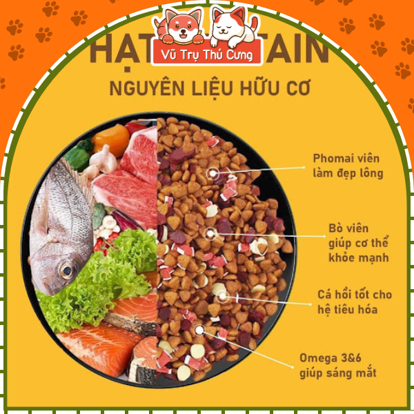 (2,5Kg) Hạt Captain cho Chó kén ăn, từ thịt bò, cá hồi và táo đỏ