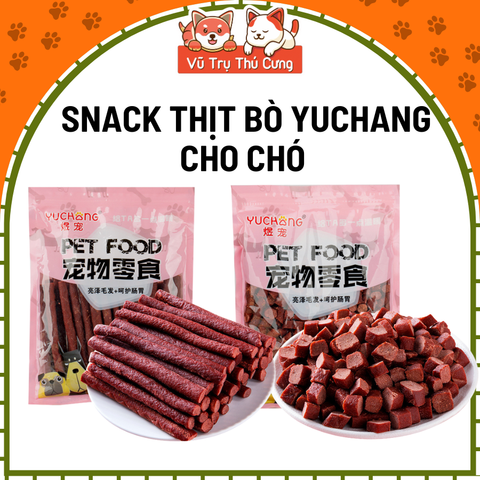Snack thịt bò que, viên bò cho Chó Yuchang 500g