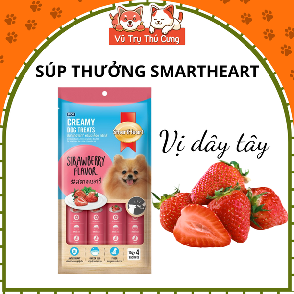 Súp thưởng cho Chó SmartHeart Creamy túi 4 thanh2