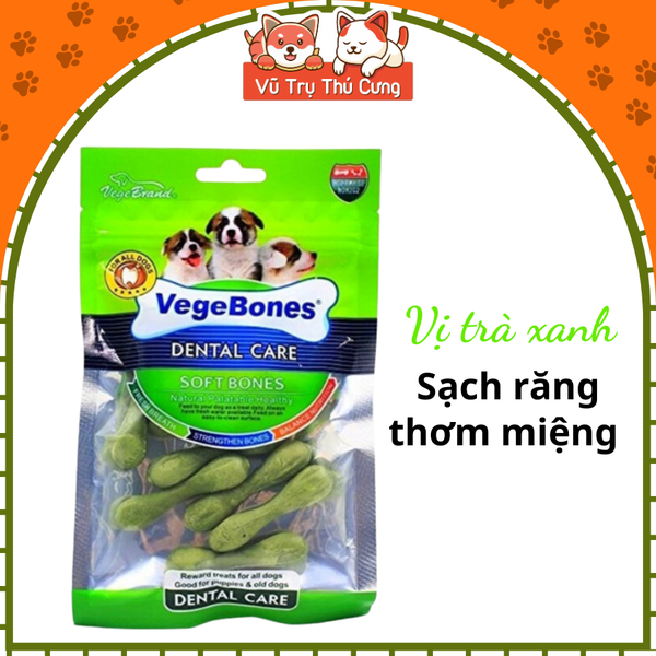 Xương thưởng mềm cho Chó gặm sạch răng, bổ sung dinh dưỡng VegeBones 60g