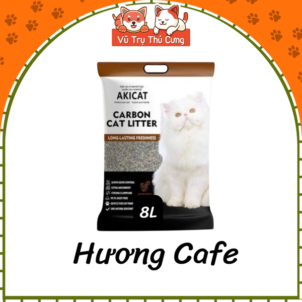 Cát vệ sinh cho Mèo than hoạt tính AKICAT 8L