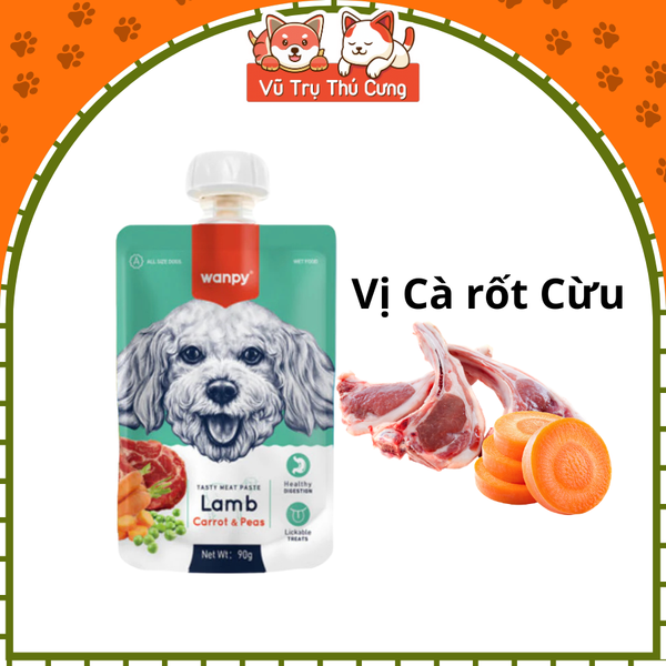 Súp thưởng Wanpy cho Chó có nắp vặn tiện lợi 90g