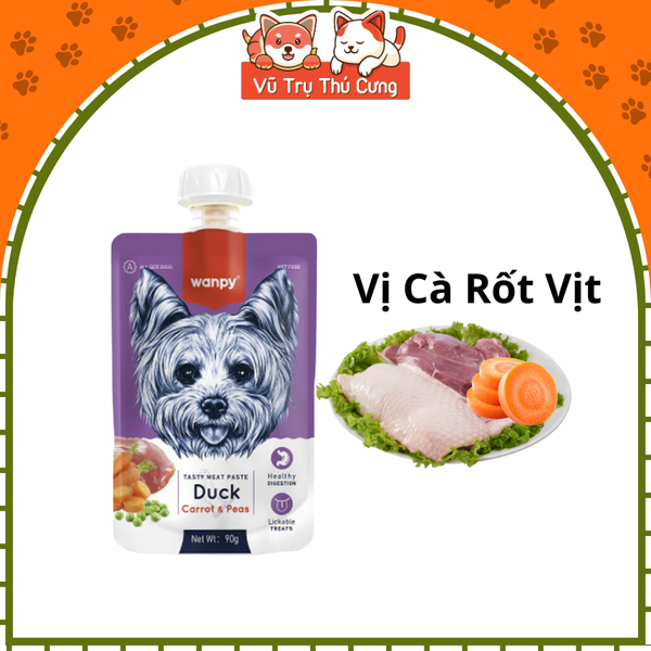 Súp thưởng Wanpy cho Chó có nắp vặn tiện lợi 90g