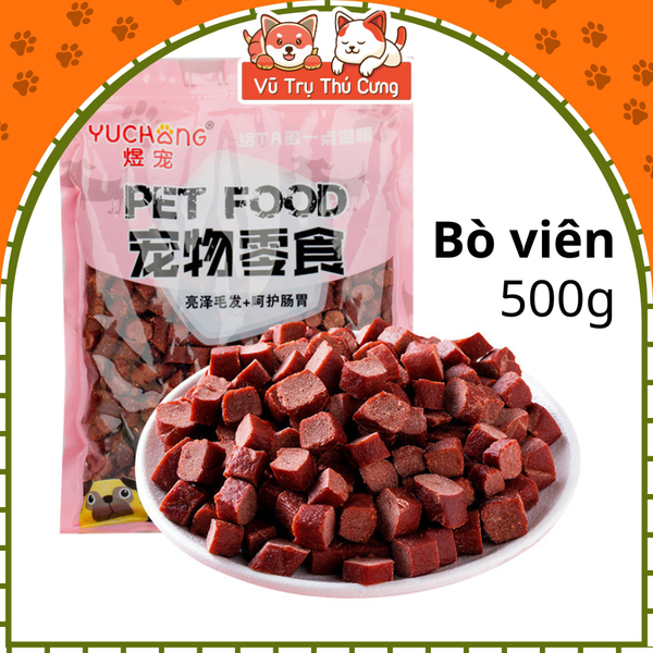 Snack thịt bò que, viên bò cho Chó Yuchang 500g