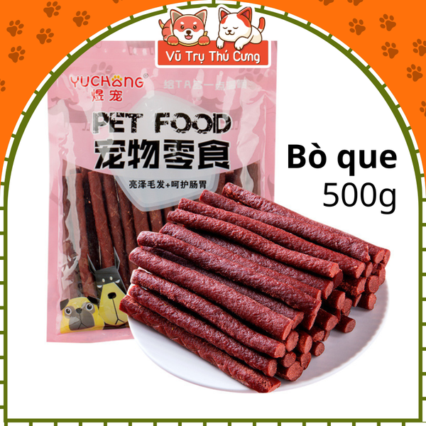 Snack thịt bò que, viên bò cho Chó Yuchang 500g