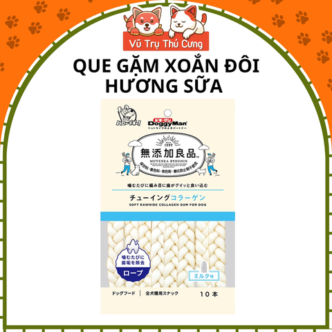 Snack Cho Chó Que Da Bò Xoắn Đôi Hương Sữa DoggyMan 90g2