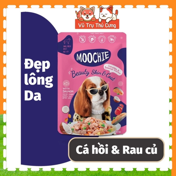 Combo 6 gói Pate Moochie cho Chó đủ các vị, bổ sung protein từ thịt và chất xơ từ rau củ quả